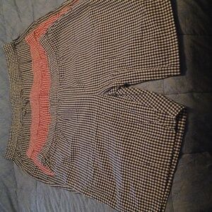 Country Store Size 2X Stylish Gingham Women's Short Set of 3- Black, Red, & Navy